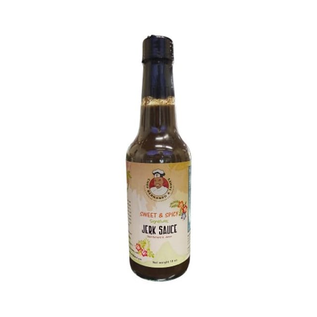 Bottle of Jerk Sauce.